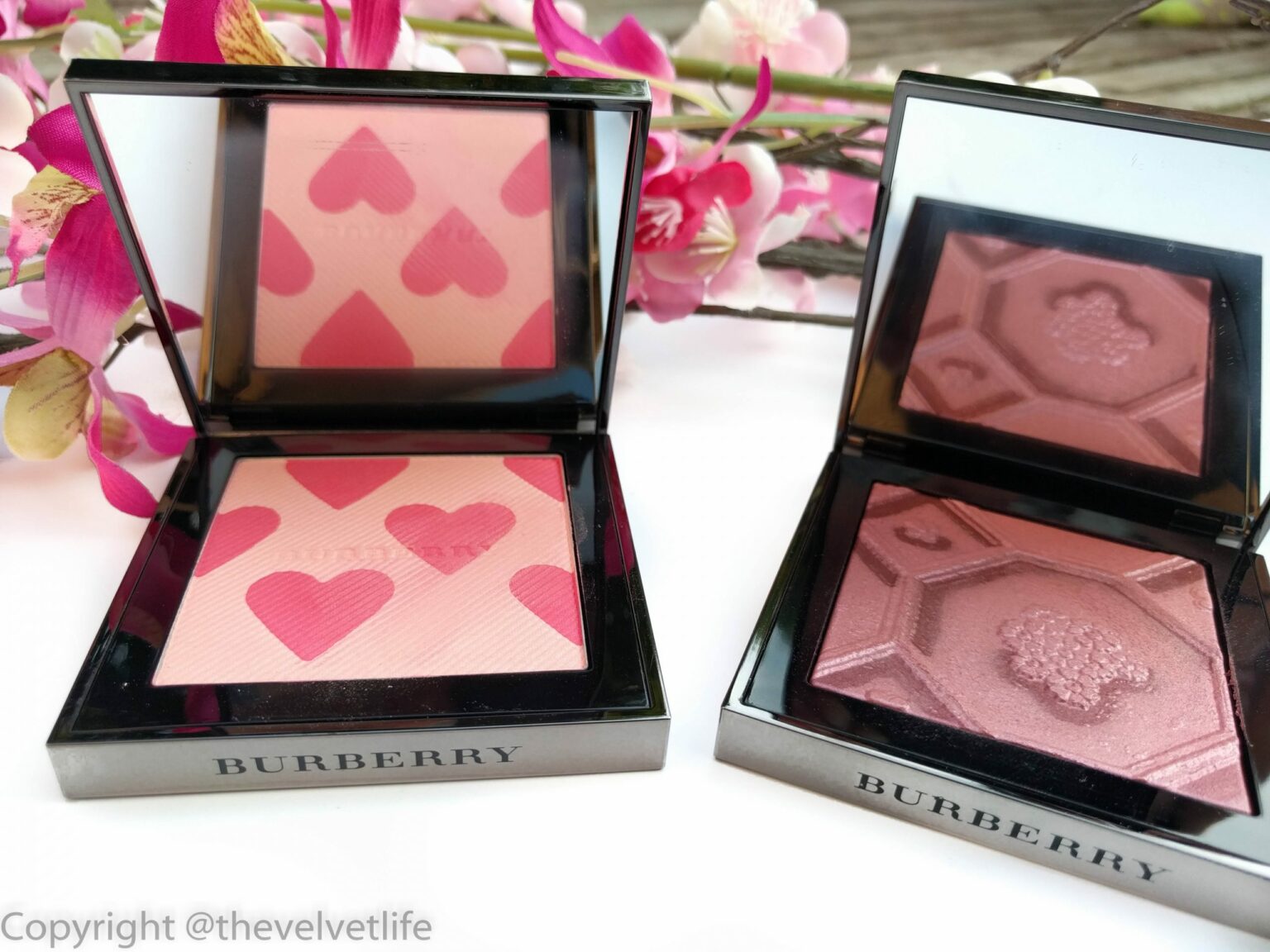 Burberry Limited Edition Blush Palette's Silk and Bloom & First Love