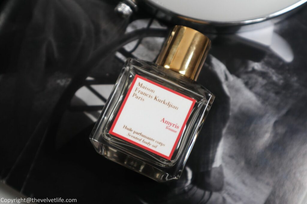 Maison Francis Kurkdjian Amyris femme scented body oil review