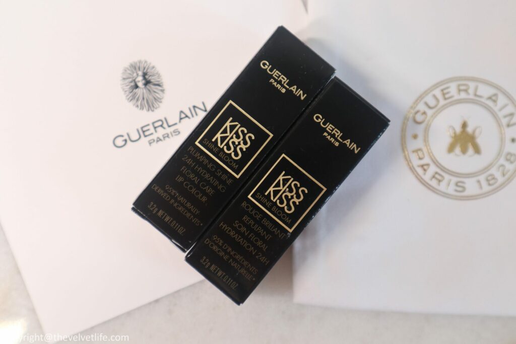 Guerlain KissKiss Shine Bloom Lipstick Review swatches