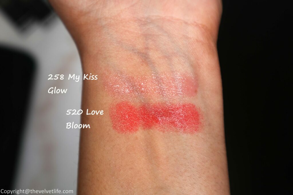 Guerlain Lipstick KissKiss Shine Bloom Review swatches