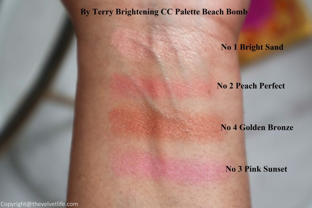 By Terry Brightening CC Palette Beach Bomb Review swatches