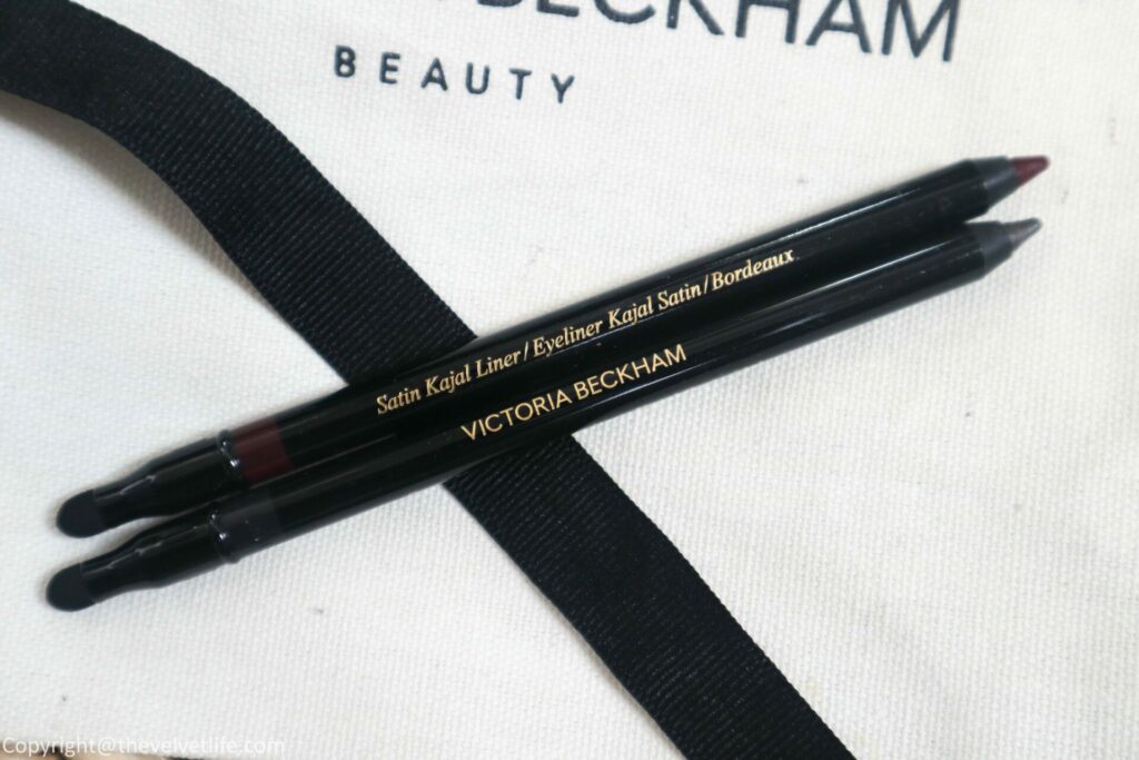 Victoria Beckham Beauty Satin Kajal Liner Ash, Bordeaux Review swatches