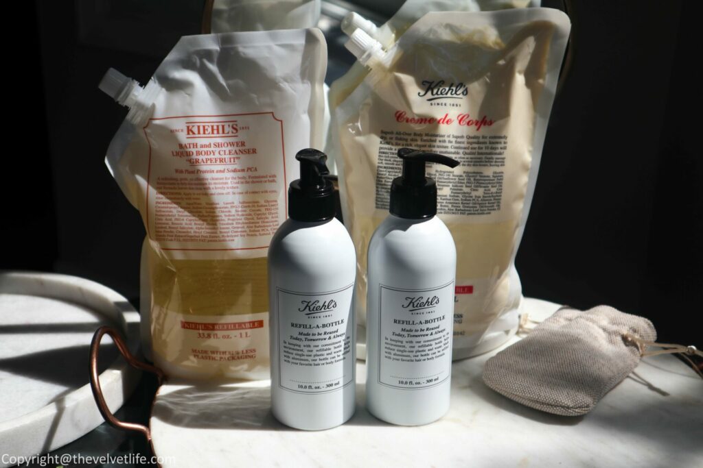 Kiehl's Pouch Refillables and Refill-A-Bottle review