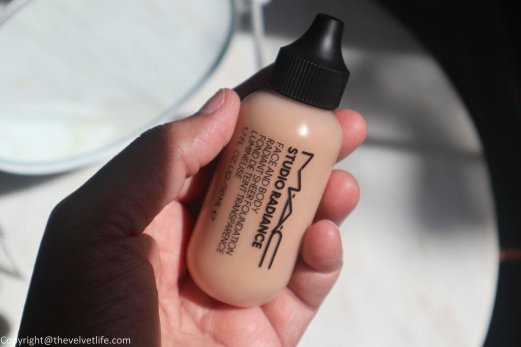MAC Cosmetics Studio Radiance Face & Body Radiant Sheer Foundation Review swatches