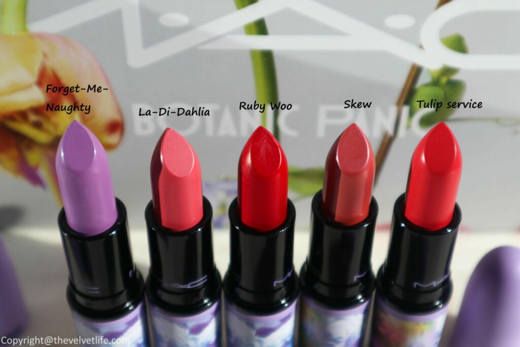 MAC Cosmetics Botanic Panic Lipstick Review swatches 