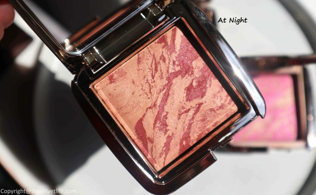 Hourglass Ambient Lighting Blush At Night Review swatches