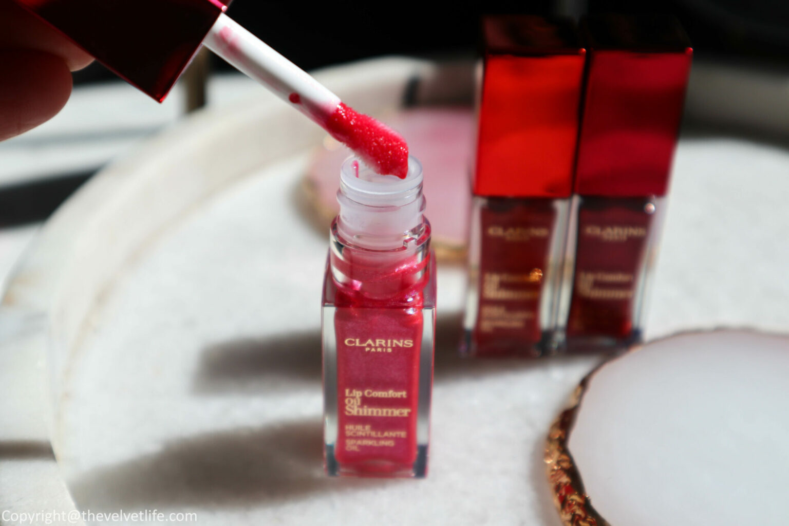 Clarins Lip Comfort Oil Shimmer Review The Velvet Life