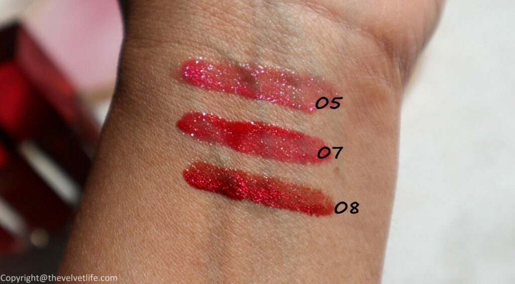 Clarins Lip Comfort Oil Shimmer Review Swatches