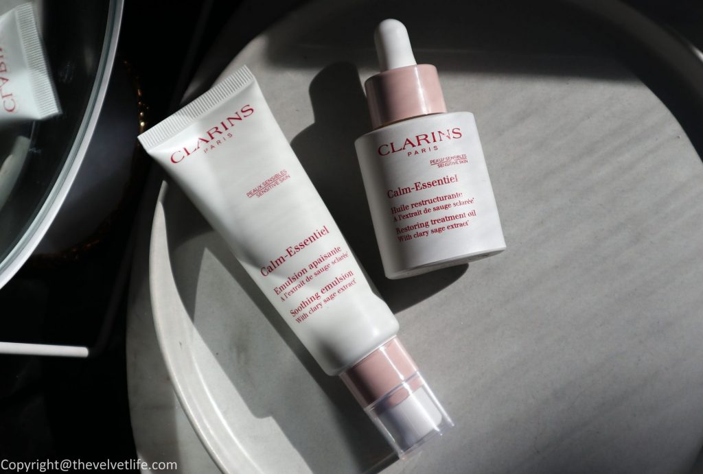 Clarins Calm-Essentiel - Soothing Emulsion & Restoring Treatment Oil Review