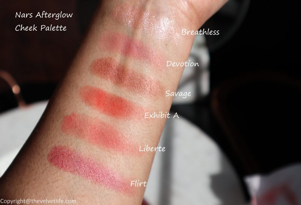 Nars Afterglow Cheek Palette Review Swatches