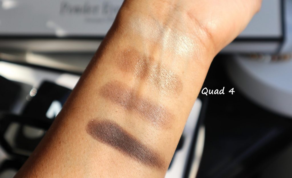 Artis - Monograph Pressed Powder Eyeshadow Quad 4 swatches