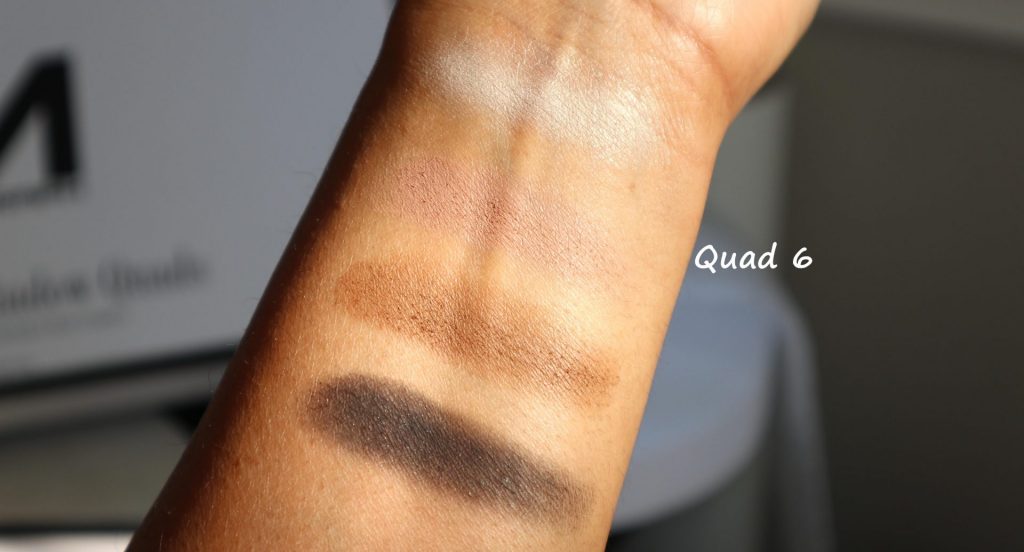 Artis - Monograph Pressed Powder Eyeshadow Quad 6 swatches