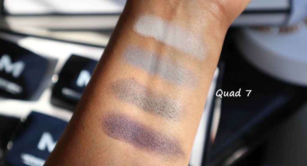 Artis - Monograph Pressed Powder Eyeshadow Quad 7 swatches