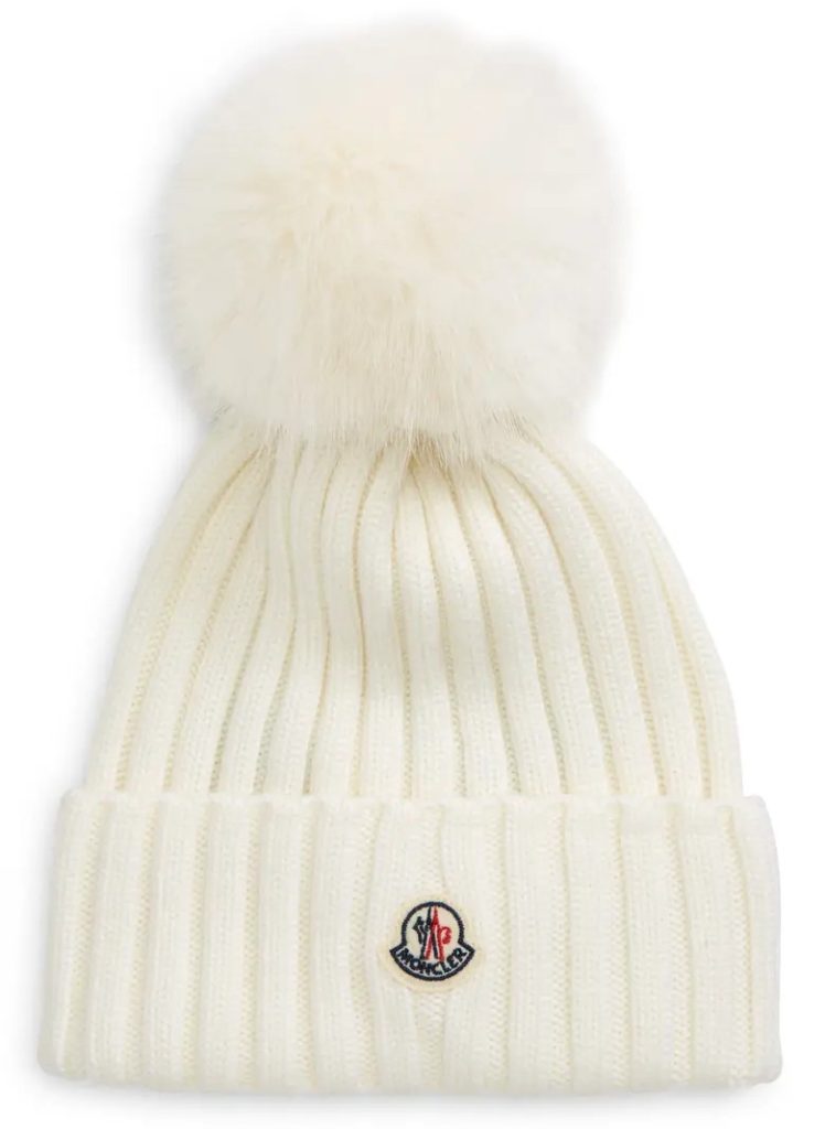 Moncler Wool Rib Beanie With Faux Fur Pompom Review