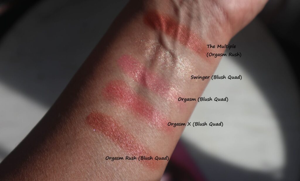 Nars Orgasm Collection Review Swatches