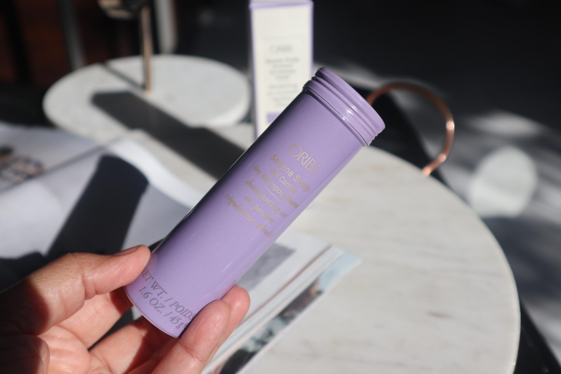 Oribe Serene Scalp Oil Control Dry Shampoo Powder Review The Velvet Life