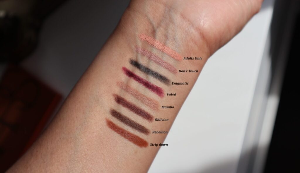 Nars Total Seduction Eyeshadow Sticks Swatches