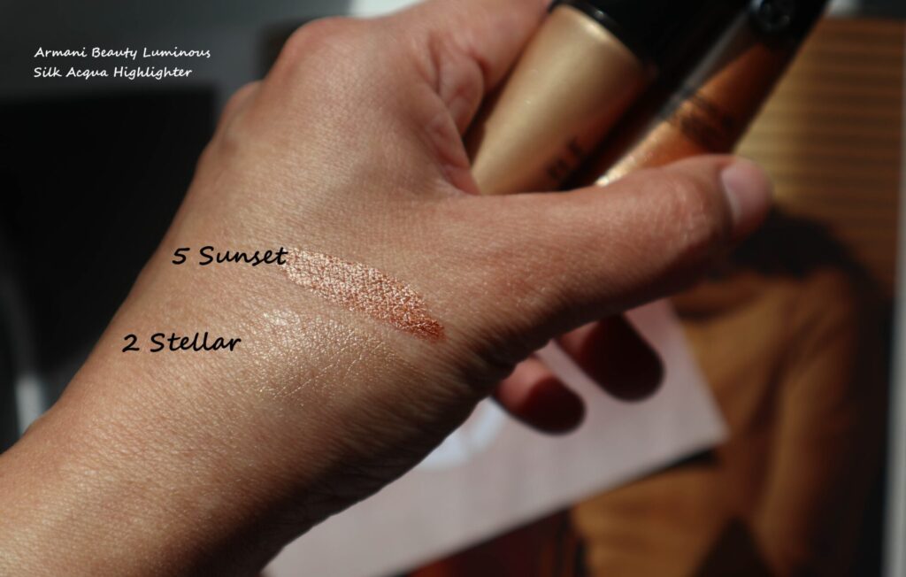Armani Beauty Luminous Silk Acqua Highlighter Swatches